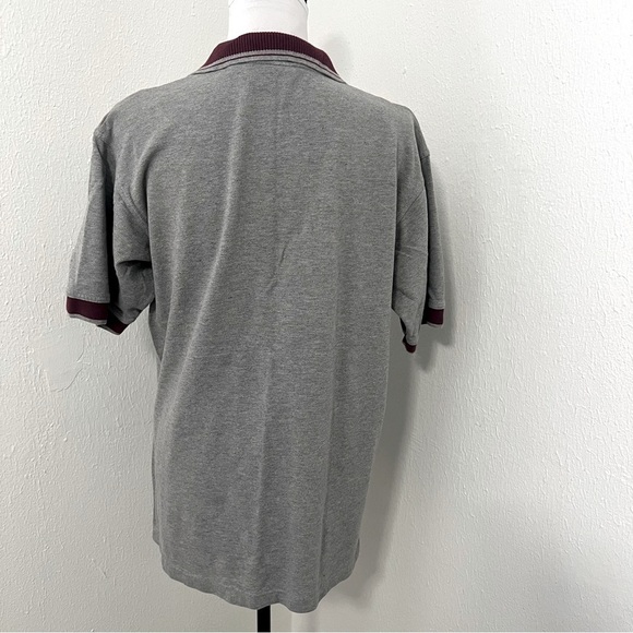 Red Oak Sportswear Men’s Texas A&M Polo Collar Shirt Gray & Maroon Large Cotton - Picture 4 of 7